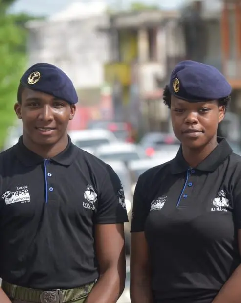 Deux volontaires du RSMA Guadeloupe